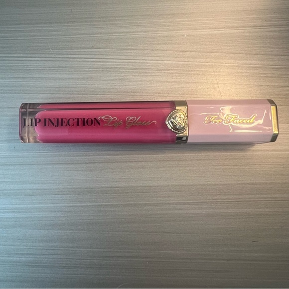 NIB Too Faced Lip Injection Power Plumping Lip Gloss in Just a Girl / PINK - Picture 7 of 8
